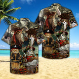 Pirate Captain Cat Hawaiian Shirt For Men Women
