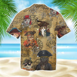 Pirate Cat Brown Amazing Design Hawaiian Shirt For Men Women