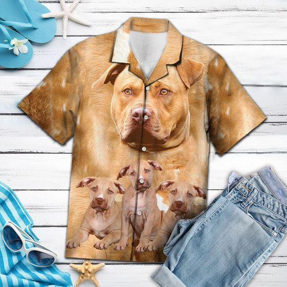 Pit Bull Terrier Hawaiian Shirt For Men Women