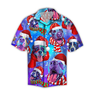 Pit Bull Xmas Colorful Best Design Hawaiian Shirt For Men Women