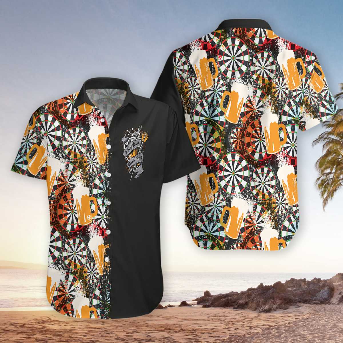 Play Darts With Drink Beer Hawaiian Aloha Shirt For Men Women