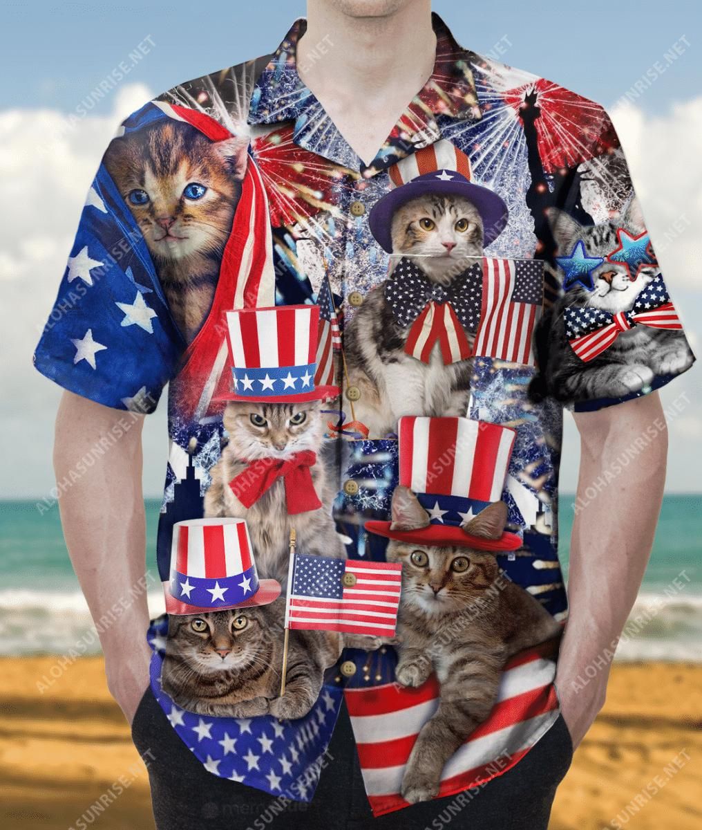 Proud To Be An Americat Multicolor Unique Design Hawaiian Shirt For Men Women