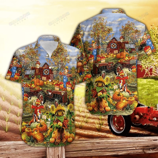 Pumpkin Hawaiian Shirt For Men Women