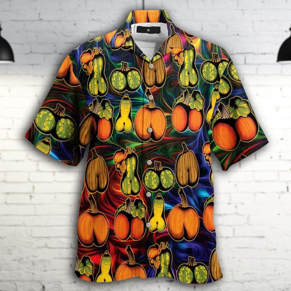 Pumpkin Sexy Body Hawaiian Shirt For Men Women