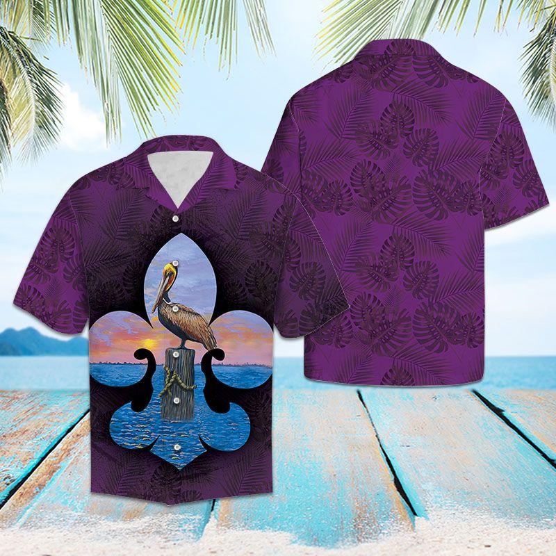 Purple Vintage Hawaiian Shirt For Men Women
