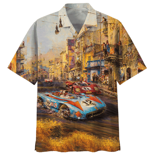Racing Car Hawaiian Shirt For Men Women