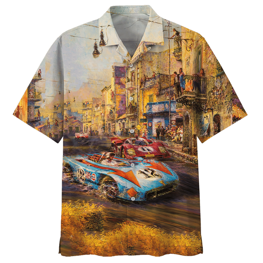 Racing Car Hawaiian Shirt For Men Women