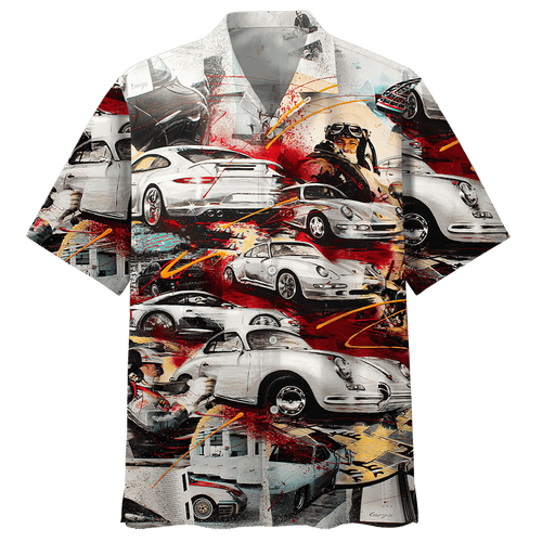Racing Car Hawaiian Shirt For Men Women