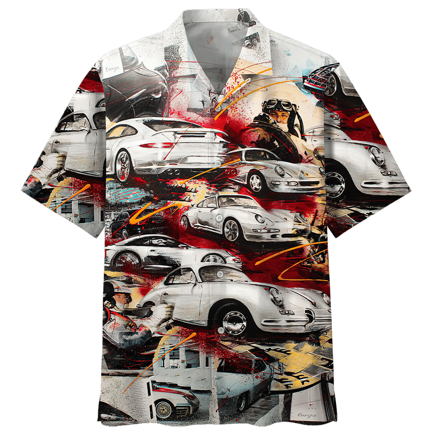 Racing Car Hawaiian Shirt For Men Women