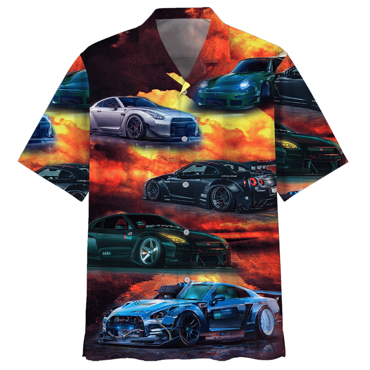 Racing Car Hawaiian Shirt For Men Women