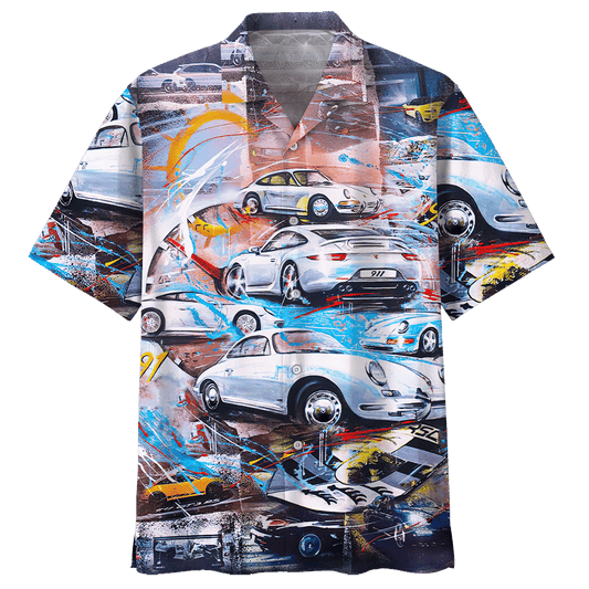 Racing Car Hawaiian Shirt For Men Women