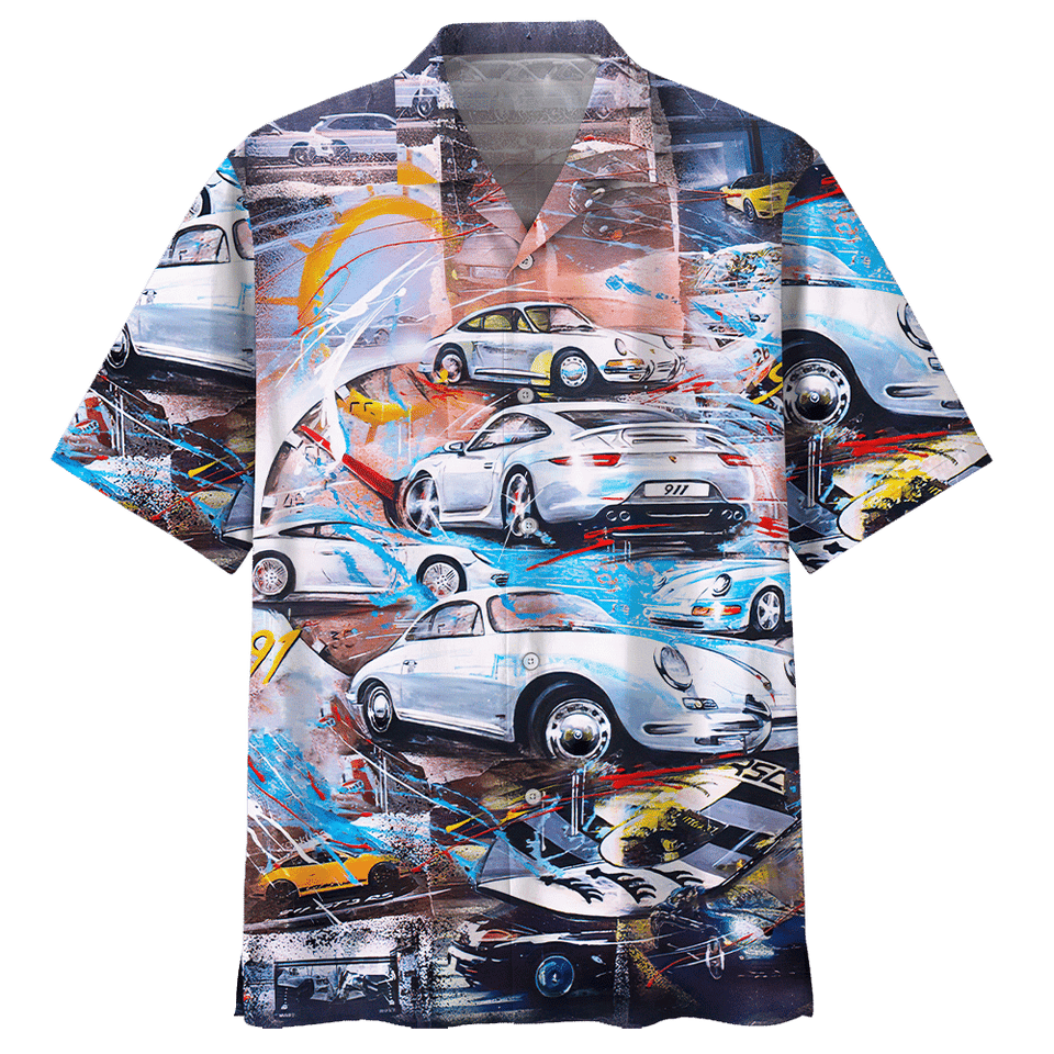Racing Car Hawaiian Shirt For Men Women