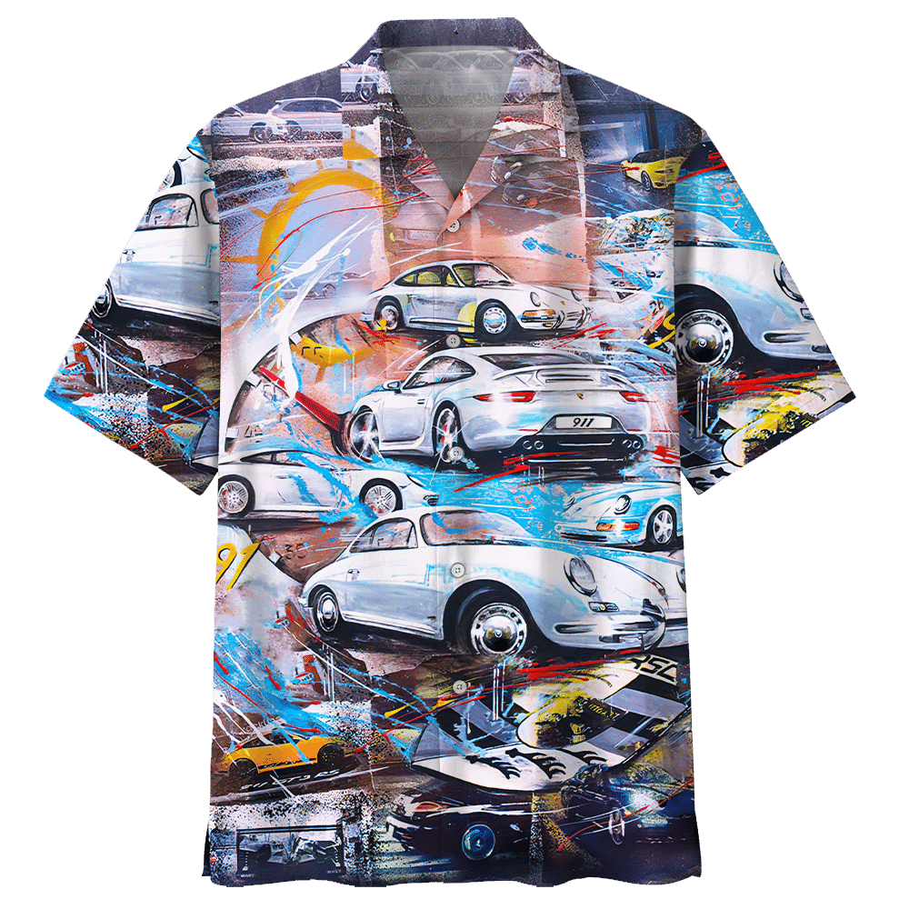 Racing Car Hawaiian Shirt For Men Women