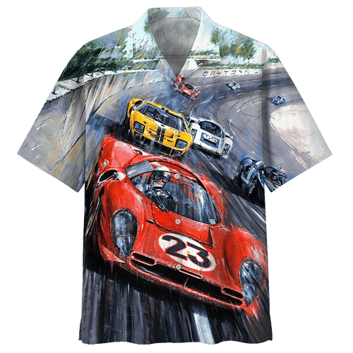 Racing Car Hawaiian Shirt For Men Women