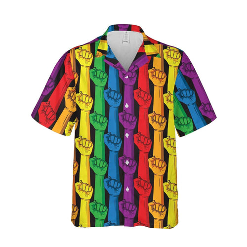 Rainbow Color Lgbt Hawaiian Shirt For Men Women