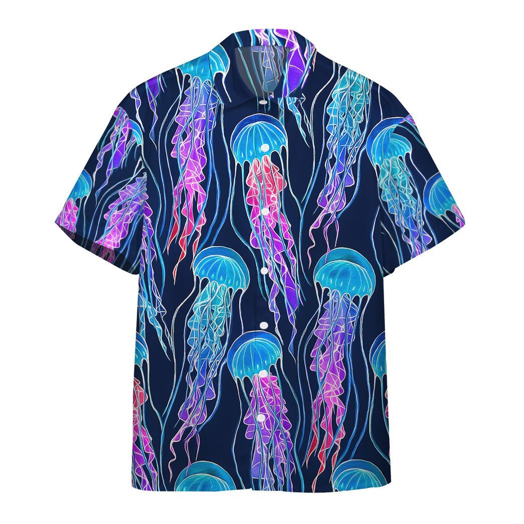 Rainbow Jellyfish Hawaiian Shirt For Men Women