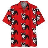 Red French Bulldog Hawaiian Shirt For Men Women