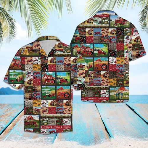 Red Tractor Farmall Hawaiian Shirt For Men Women