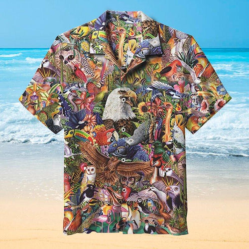 Retro Animals Birds Hawaiian Shirt For Men Women