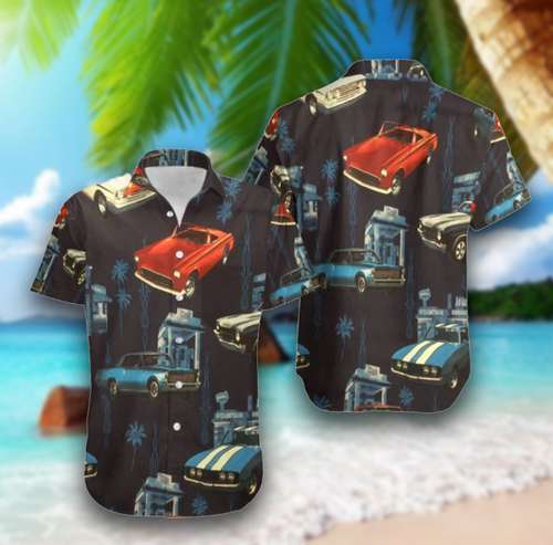 Retro Car Hawaiian Shirt For Men Women