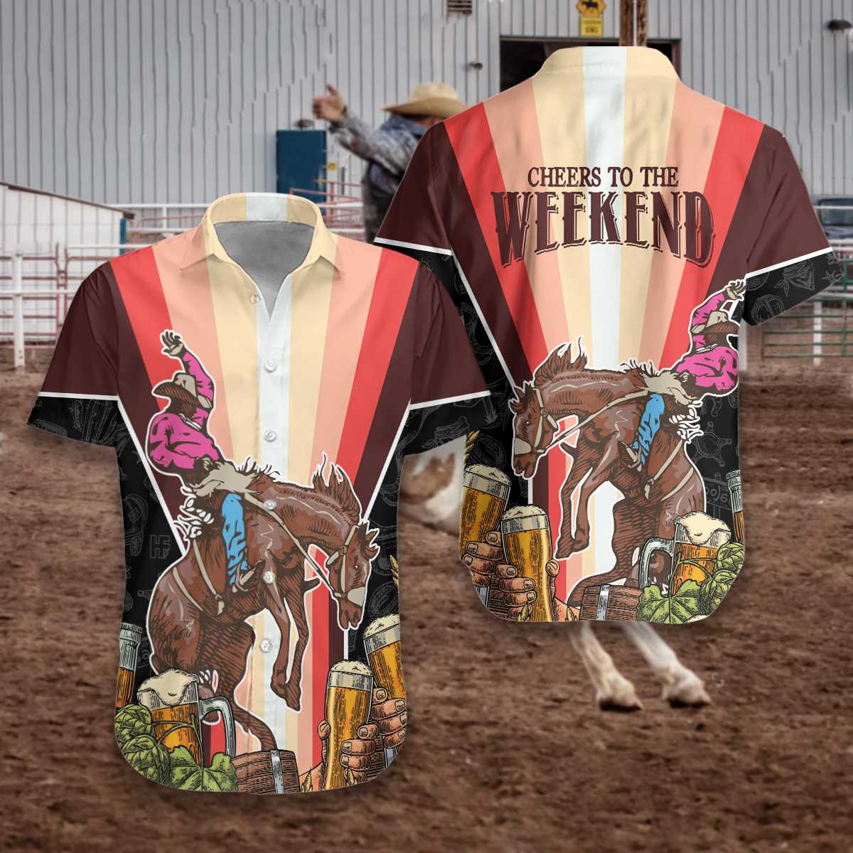 Rodeo Beer Cheers To The Weekend Hawaiian Aloha Shirt For Men Women