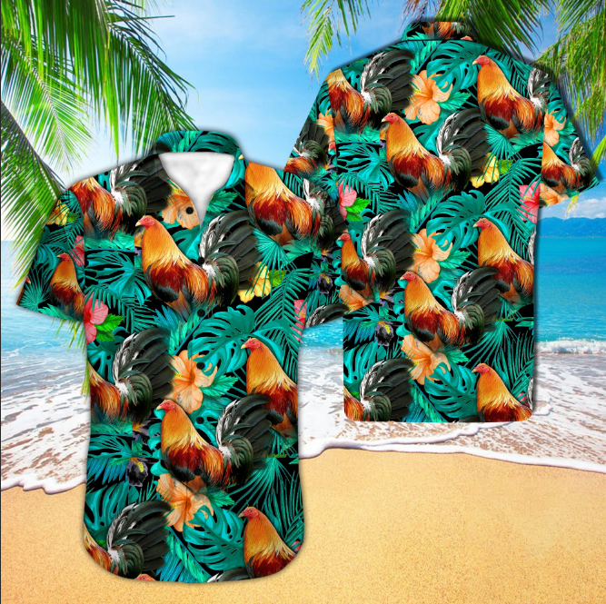 Rooster Hawaiian Shirt For Men Women