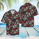 Rose Sugar Skull Multicolor Best Design Hawaiian Shirt For Men Women