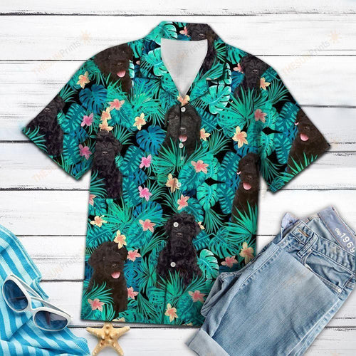 Russian Terrier Tropical Green Amazing Design Hawaiian Shirt For Men Women