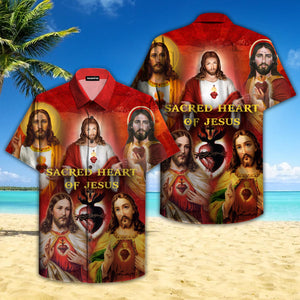 Sacred Heart Of Jesus Hawaiian Shirt For Men Women