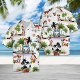 Saint Bernard Vacation Multicolor Unique Design Hawaiian Shirt For Men Women