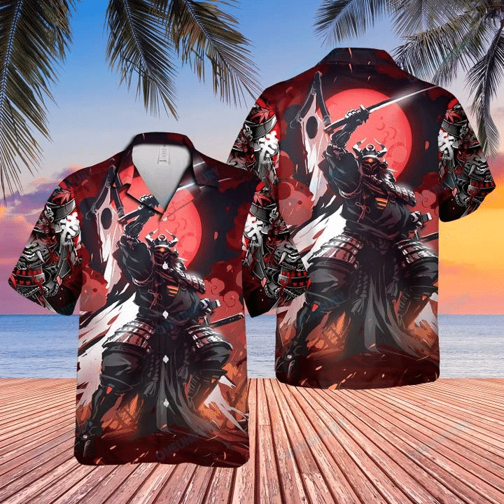 Samurai Demon Warrior Hawaiian Shirt For Men Women
