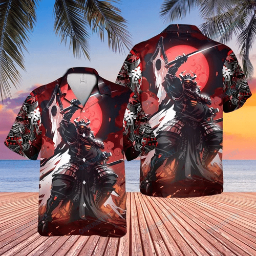 Samurai Demon Warrior Hawaiian Shirt For Men Women