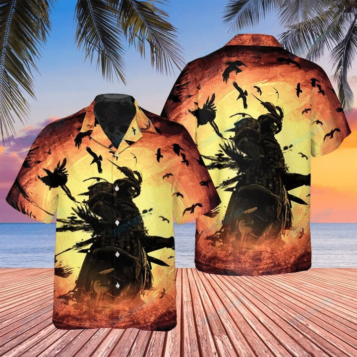 Samurai Ghost Warrior Hawaiian Shirt For Men Women