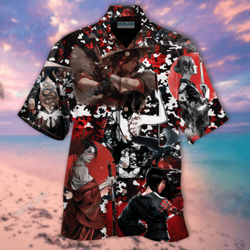 Samurai Girl Hawaiian Shirt For Men Women