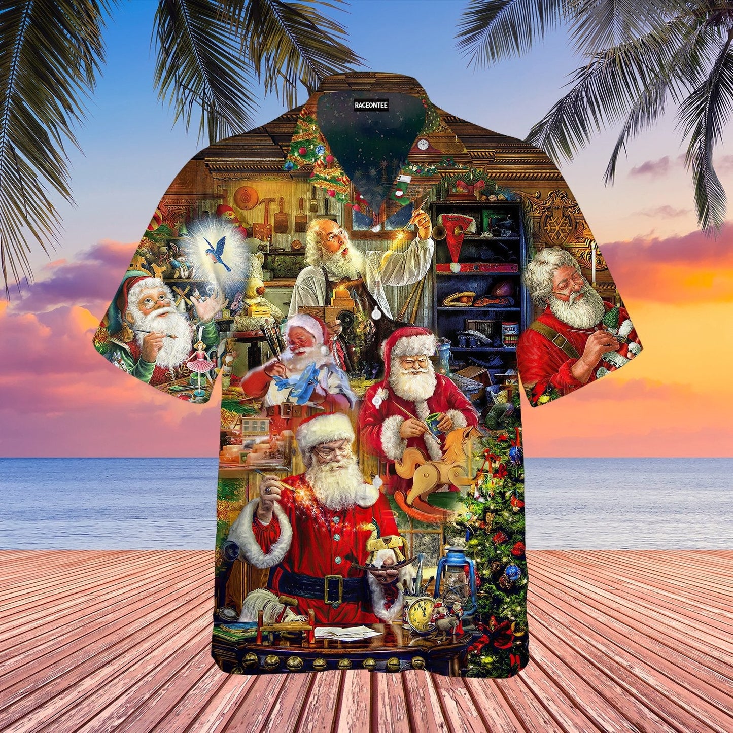 Santa Toys Factory Hawaiian Shirt For Men Women