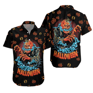 Scary Pumpkin Halloween Hawaiian Shirt For Men Women