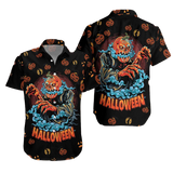 Scary Pumpkin Halloween Hawaiian Shirt For Men Women