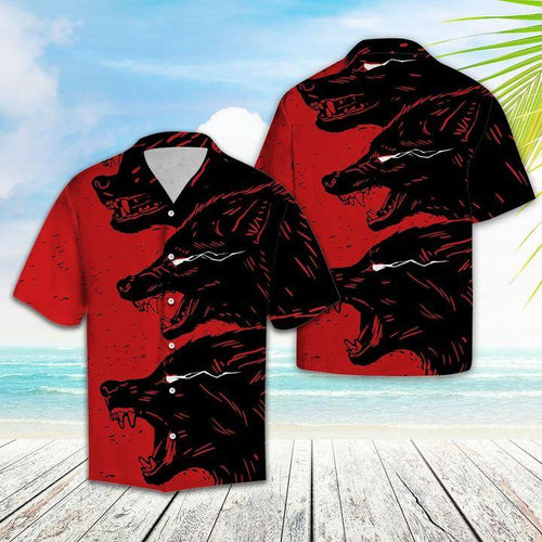 Scary Wolves Hawaiian Shirt For Men Women