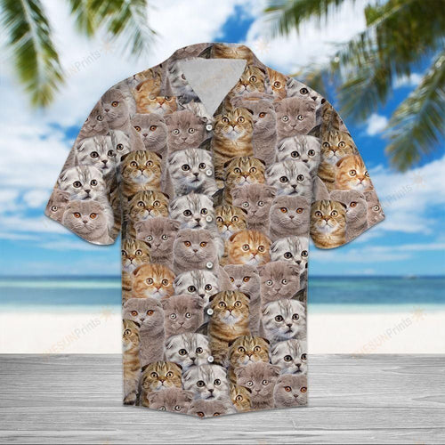 Scottish Fold Brown Nice Design Hawaiian Shirt For Men Women