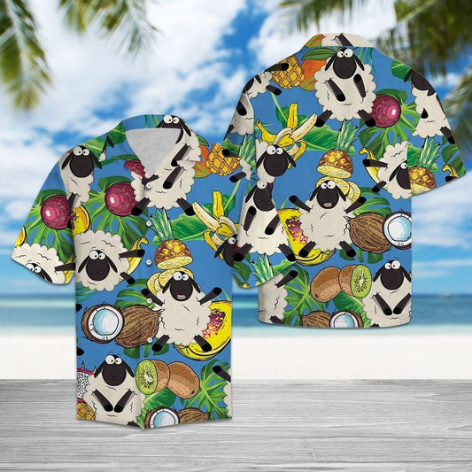 Sheep Love Fruit Colorful Nice Design Hawaiian Shirt For Men Women