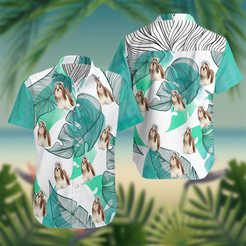 Shih Tzu Green High Quality Hawaiian Shirt For Men Women