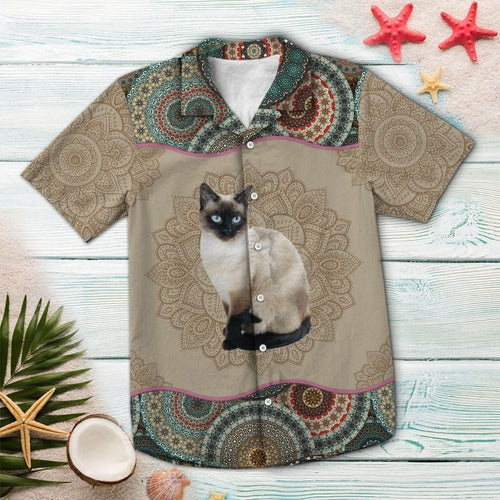 Siamese Cat Mandala Multicolor Amazing Design Hawaiian Shirt For Men Women