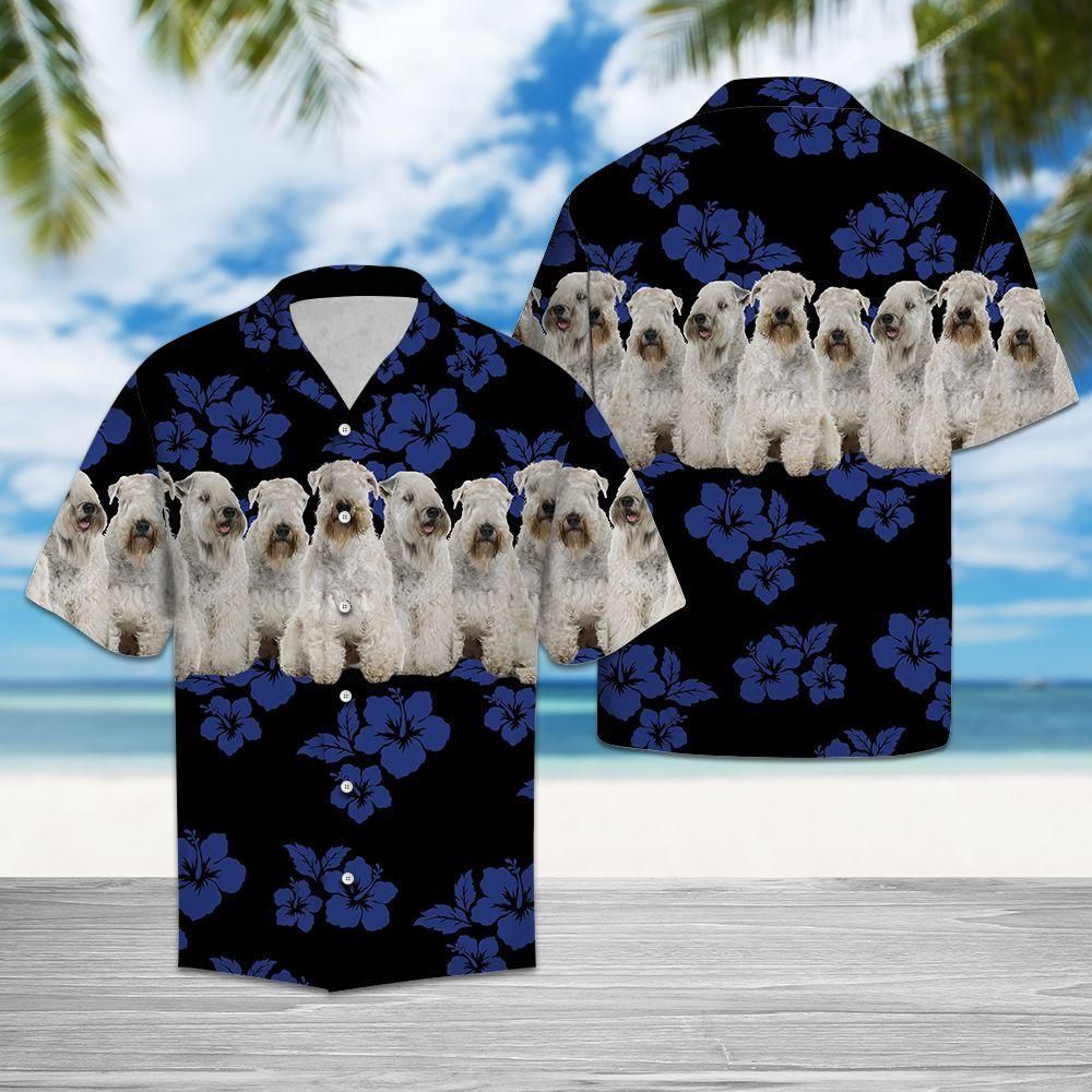 Soft Coated Wheaten Terrier Blue Nice Design Hawaiian Shirt