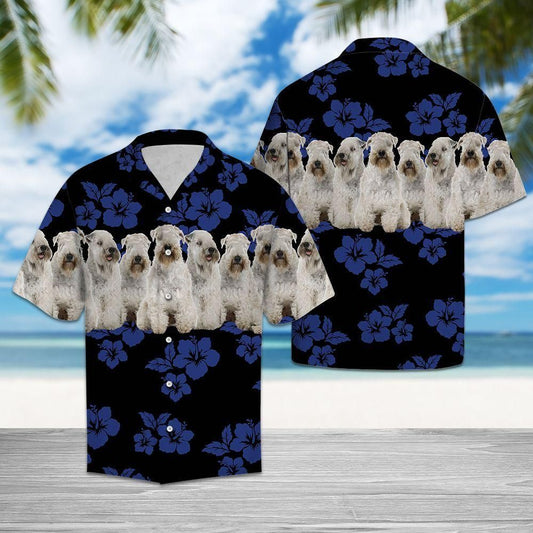 Soft Coated Wheaten Terrier Blue Nice Design Hawaiian Shirt