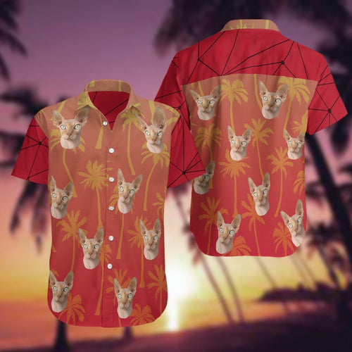 Sphynx Red High Quality Hawaiian Shirt
