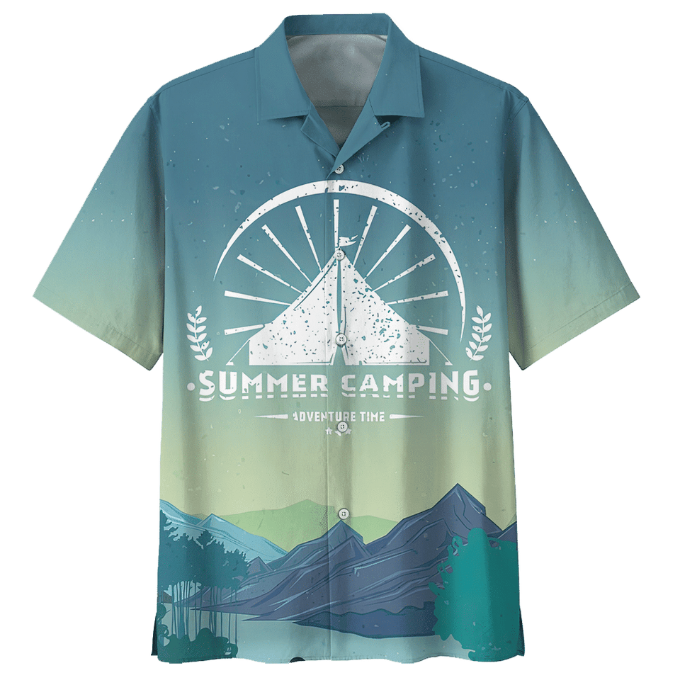 Summer Camping Hawaiian Shirt