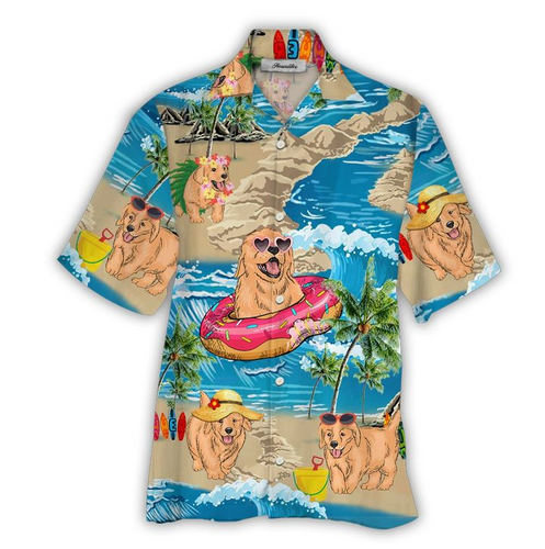 Summer Dog Hawaiian Shirt
