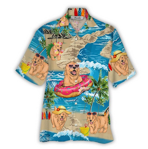 Summer Dog Hawaiian Shirt