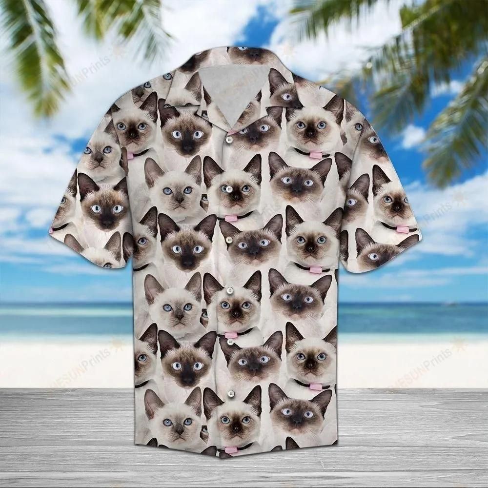 Thai Cat Gray Unique Design Hawaiian Shirt
