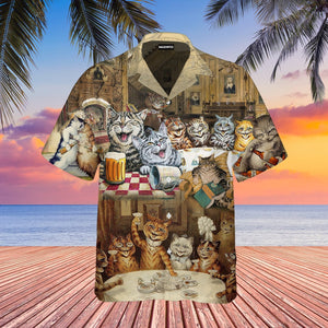 Thats What Cat Do They Know Things They Drink Beer Hawaiian Shirt